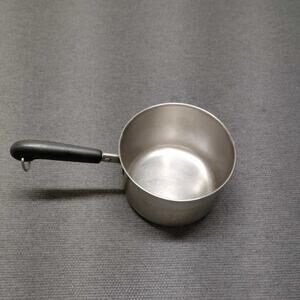 Revere Ware 1.5 Quart Saucepan Stainless Steel Black Handle Pot Cookware